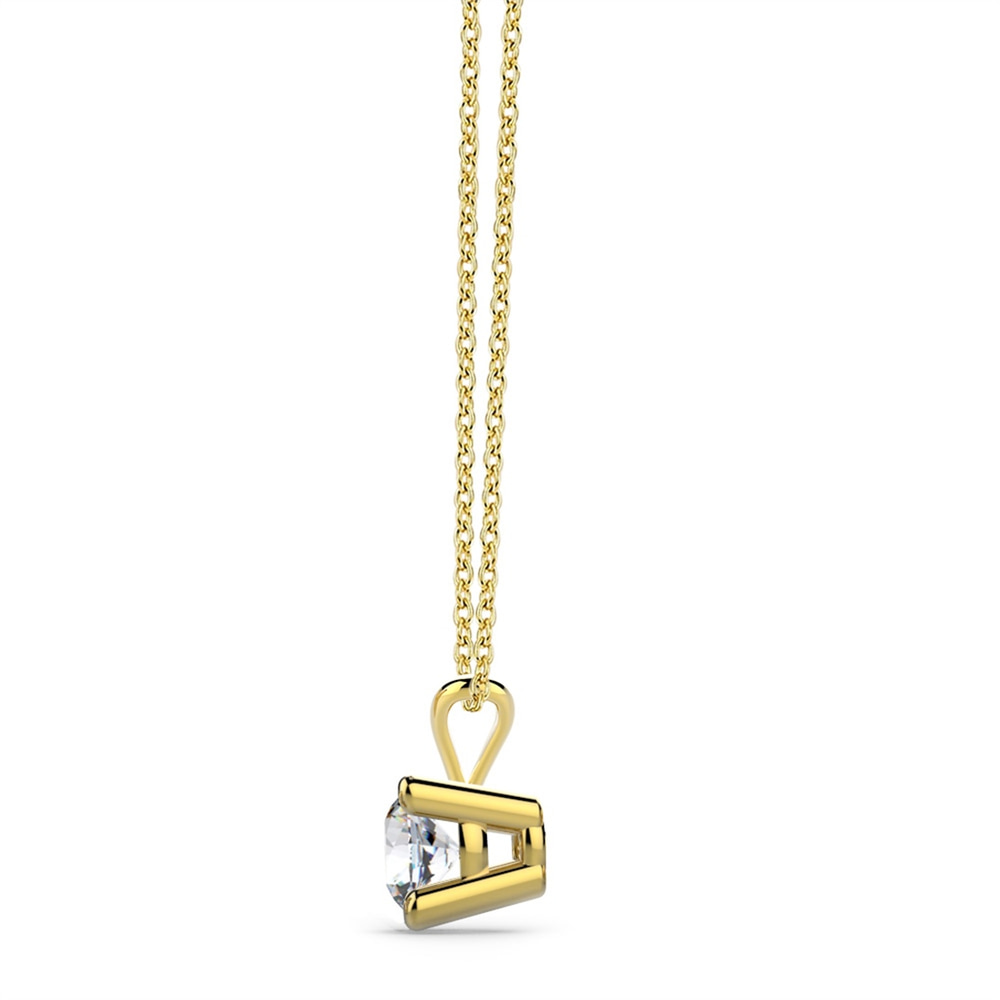 Goldstore-3.00 mm Zirkon Tektaş Kolye