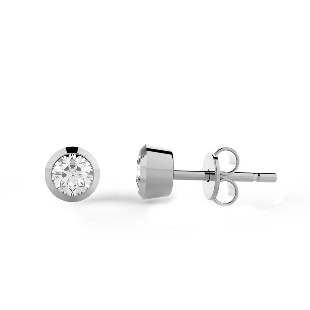 Goldstore-3.00 mm Zirkon Tektaş Küpe