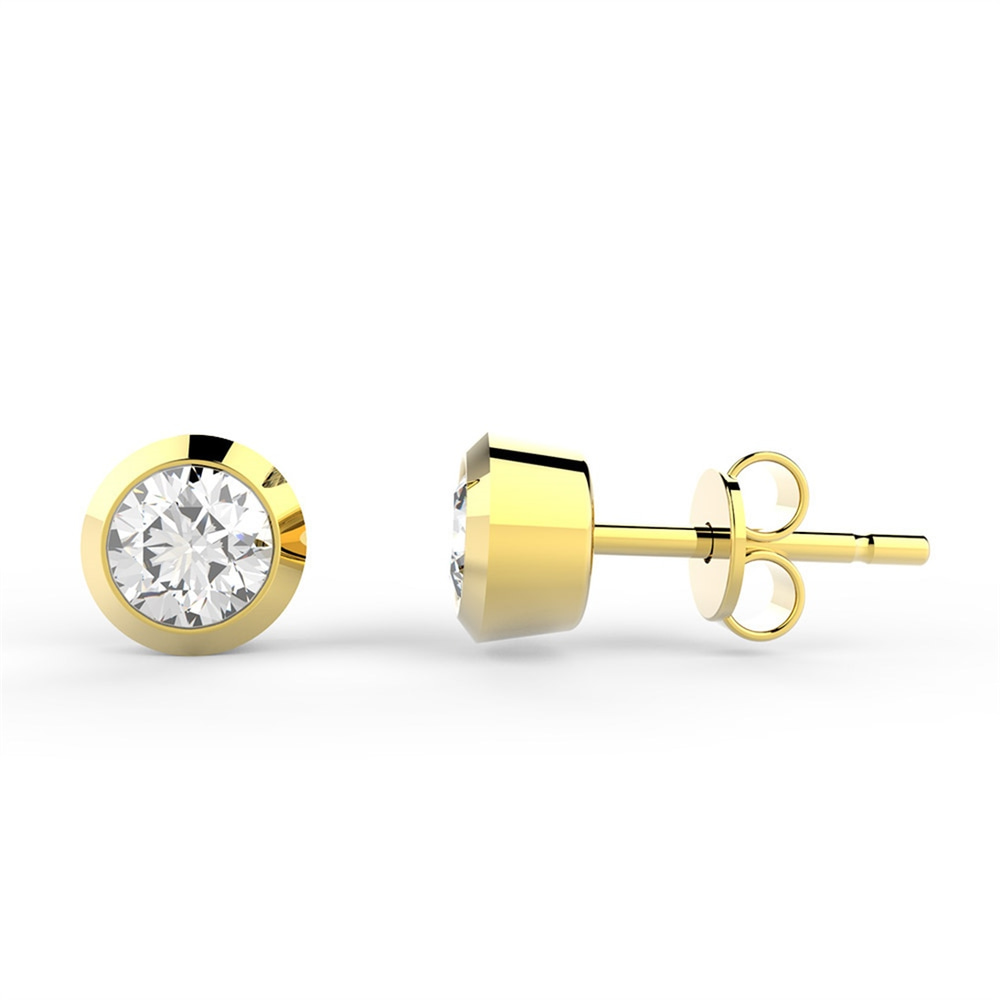 Goldstore-3.75 mm Zirkon Tektaş Küpe