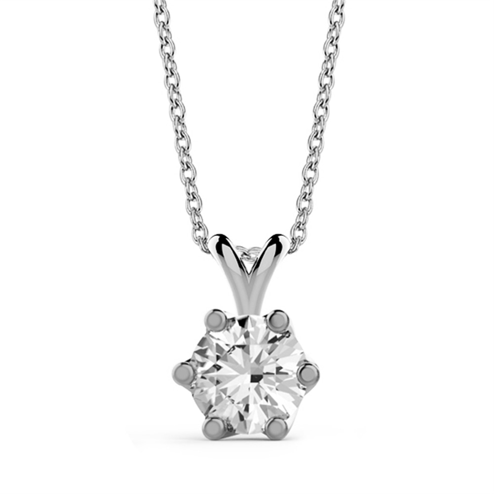 Goldstore-4.00 mm Zirkon Tektaş Kolye