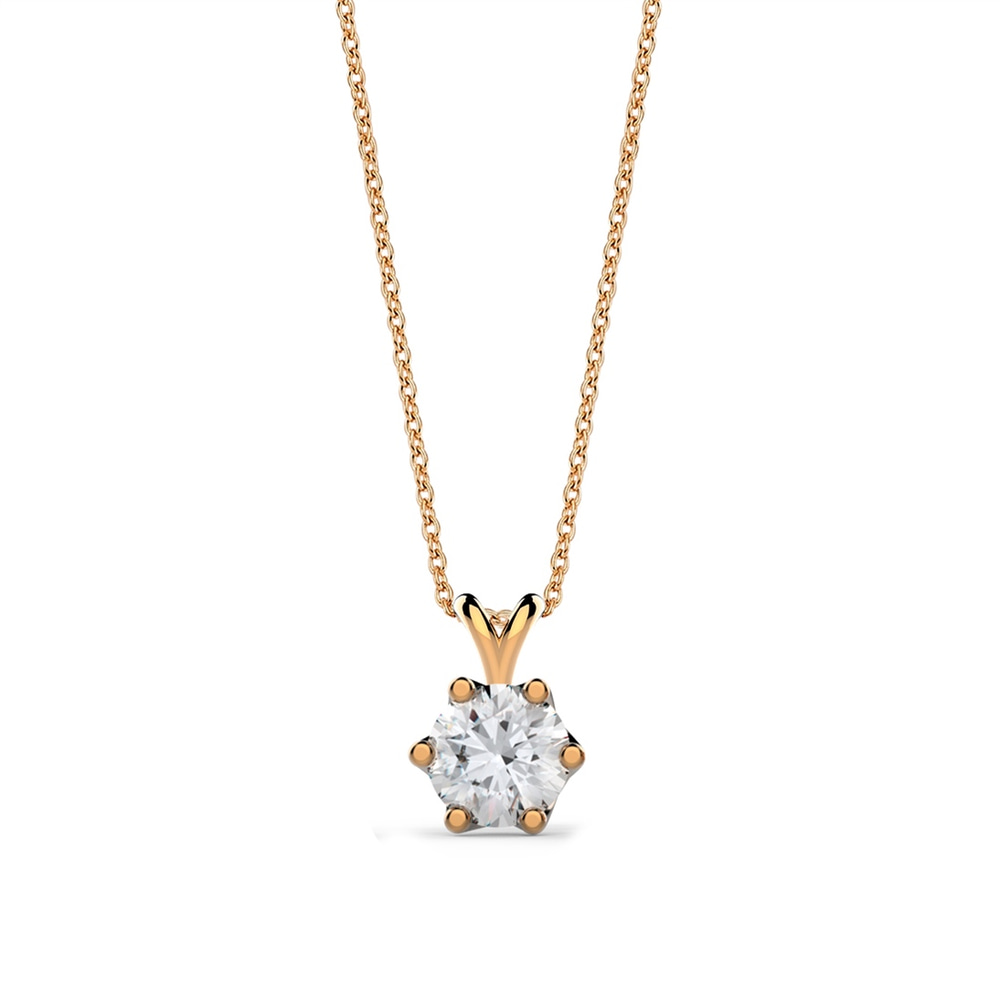 Goldstore-4.25 mm Zirkon Tektaş Kolye