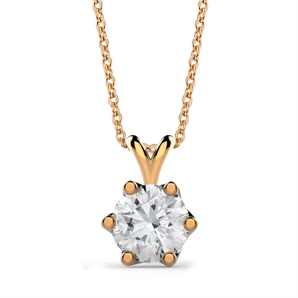Goldstore-4.25 mm Zirkon Tektaş Kolye