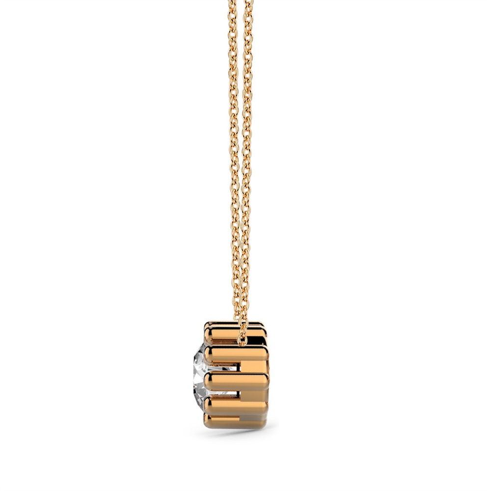 Goldstore-6.50 mm Zirkon Tektaş Kolye