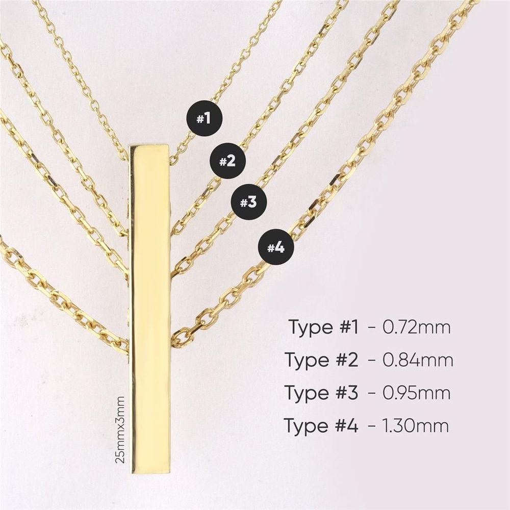 Goldstore-Rectangular Tag Necklace