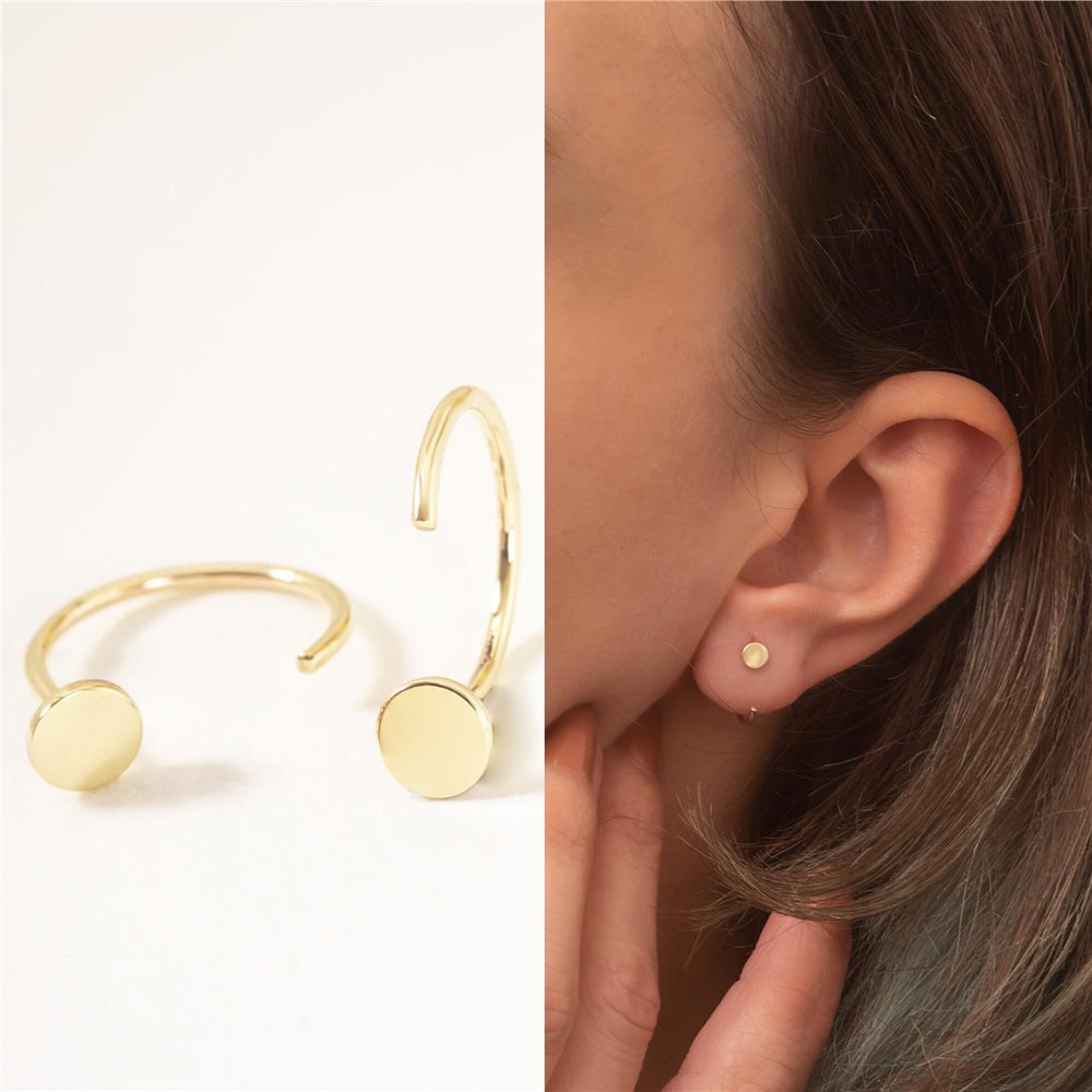 Goldstore-Geometric Tiny Hugging Earrings