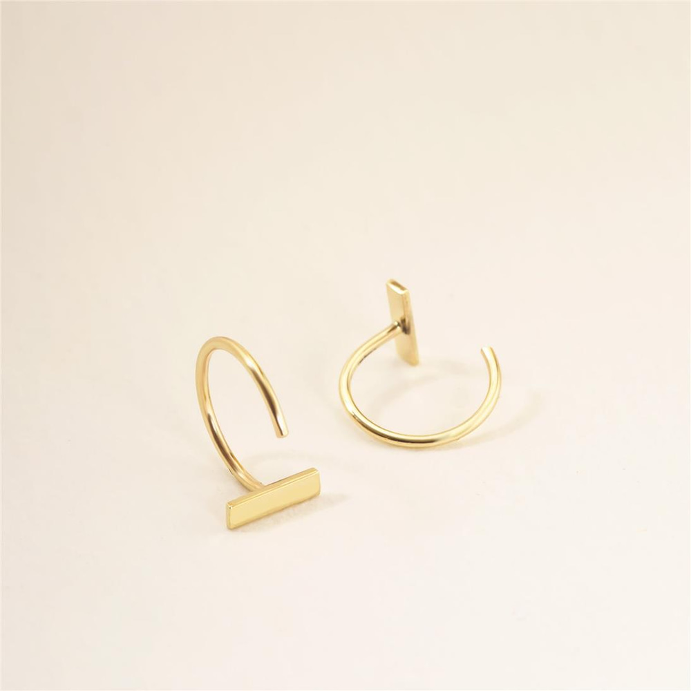 Goldstore-Geometric Tiny Hugging Earrings