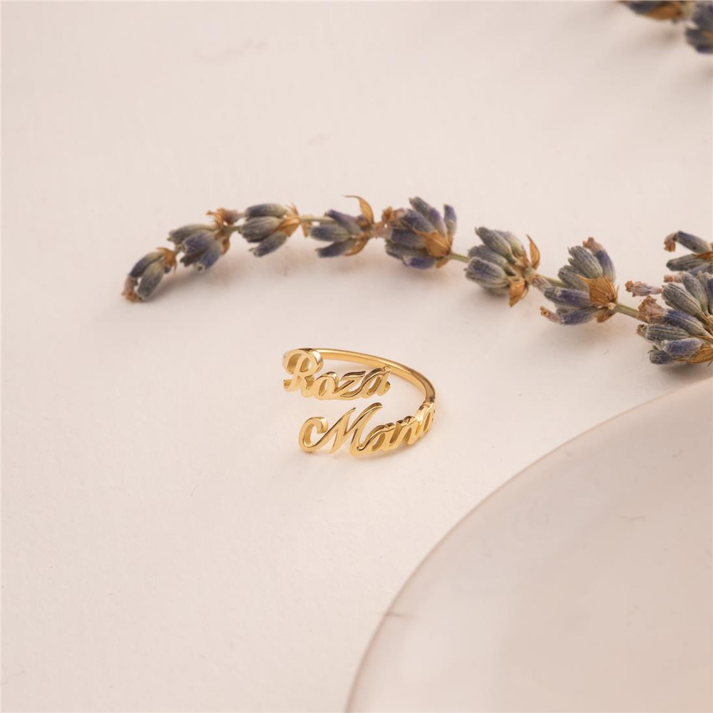 Goldstore-Altın İki İsimli Wrap Yüzük