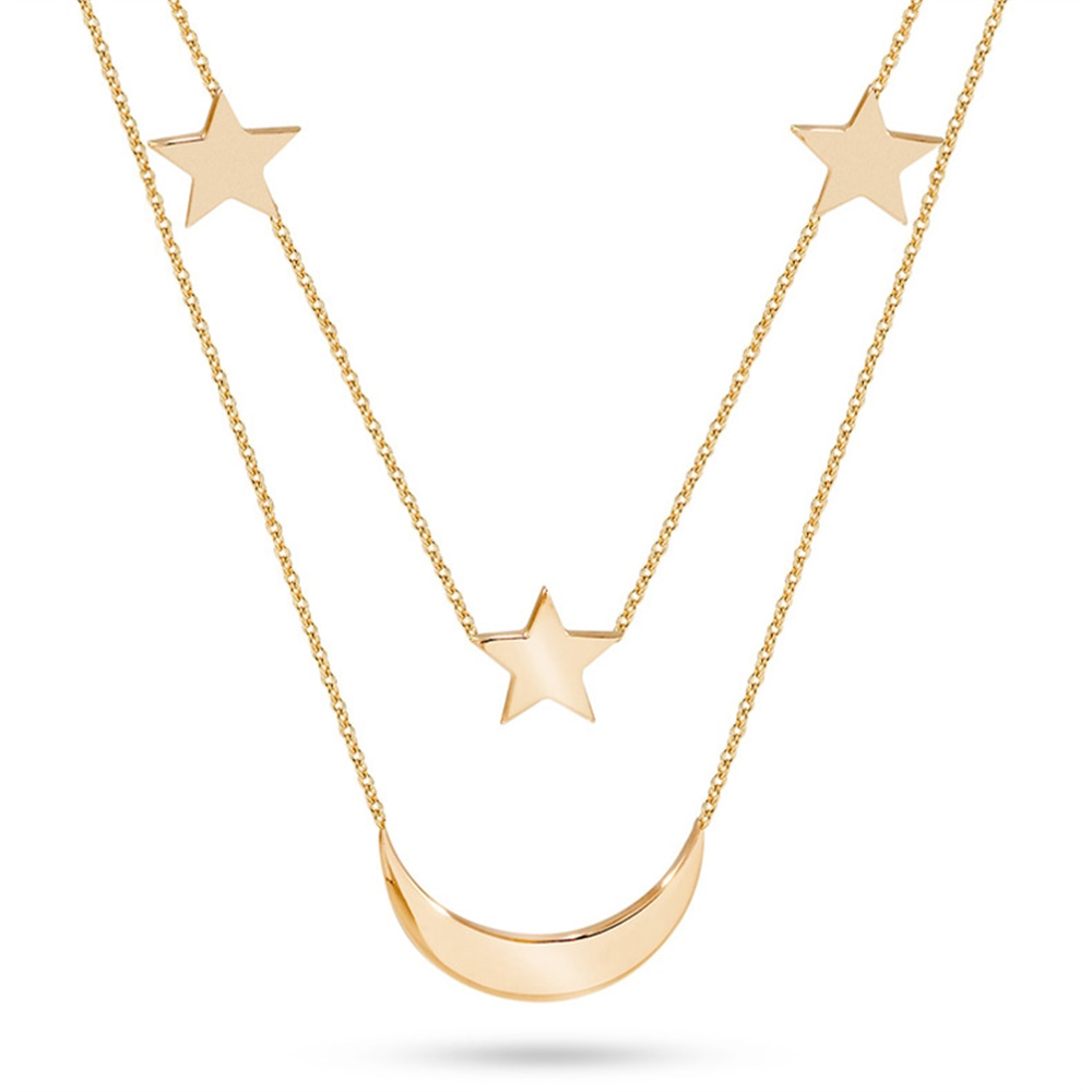 Goldstore-Ay Yıldız Kolye