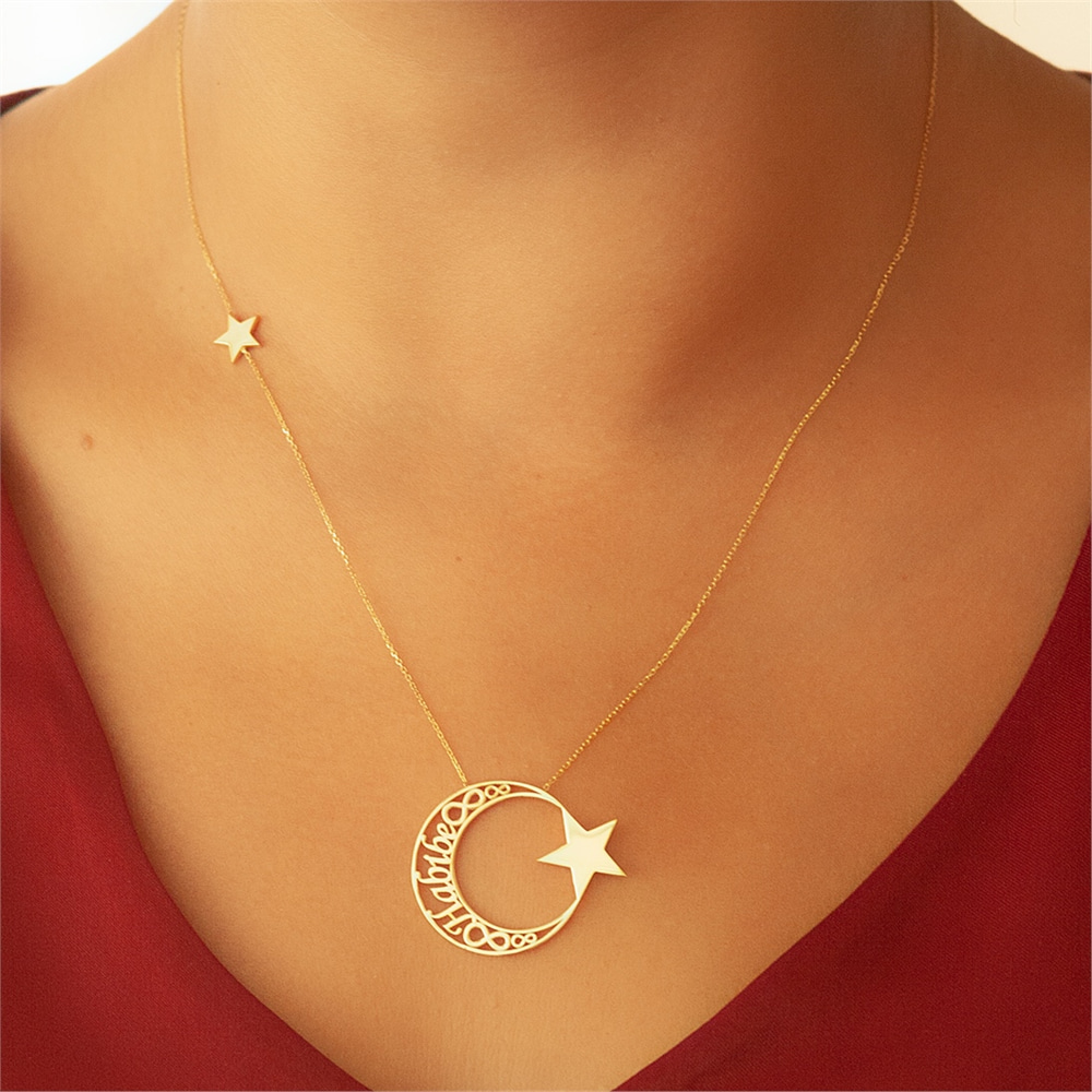 Goldstore-Ay Yıldız, Sonsuzluk, İsim Kolye