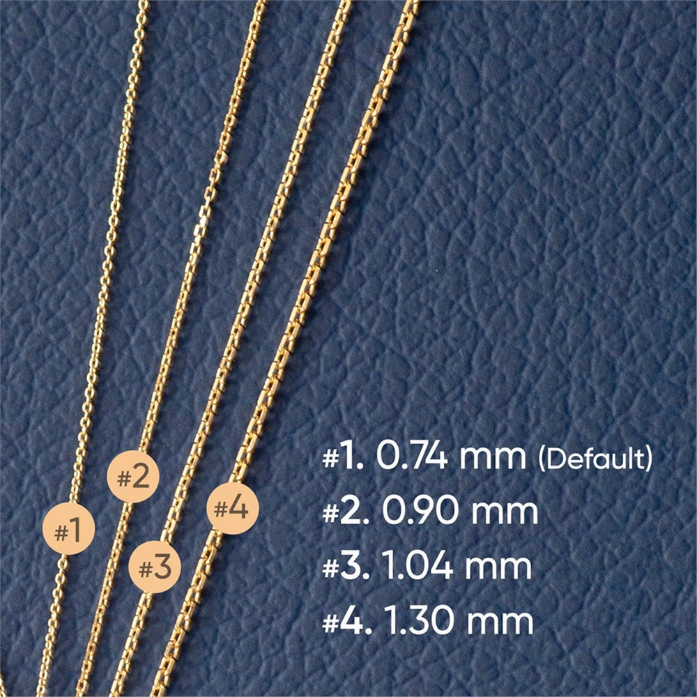 Goldstore-Boy Girl Gold Charm Necklace, 3 4 5 6 Kids 14k Solid Gold Charms, Mother’s Necklace Engraved Children Charms, Personalized Family Charms.