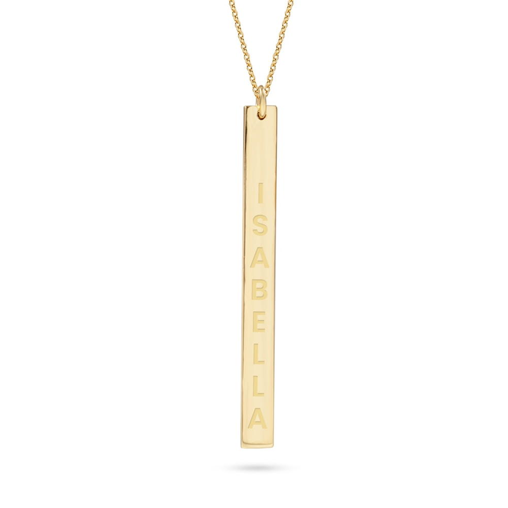 Goldstore-Dikey Plaka Kolye