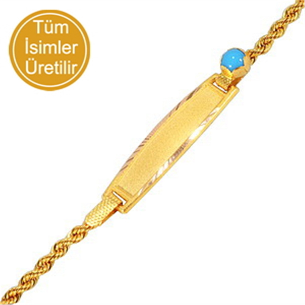 Goldstore-Firuze Nazar Göz, Plaka İsim Bileklik
