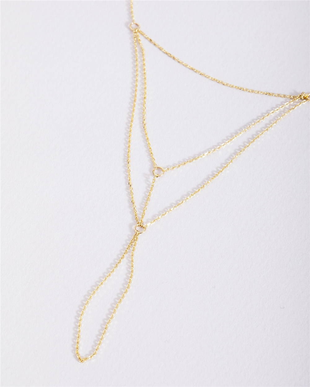 Goldstore-Hand Chain Bracelet 14K 18K Solid Gold, Elegant Ring Bracelet, Dainty Ring Chain Bracelet, Sahmeran Bracelet Gift For Wife, Gift For Mother