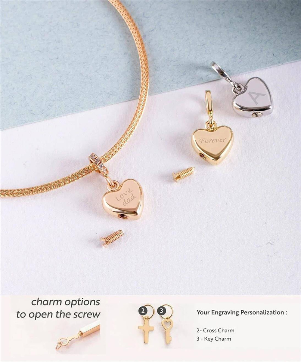 Goldstore-Heart Urn Charm