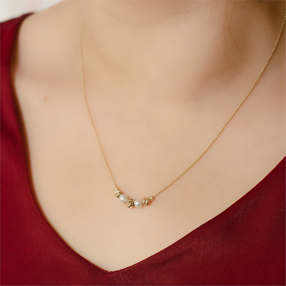 Goldstore-İncili Dorika Kolye