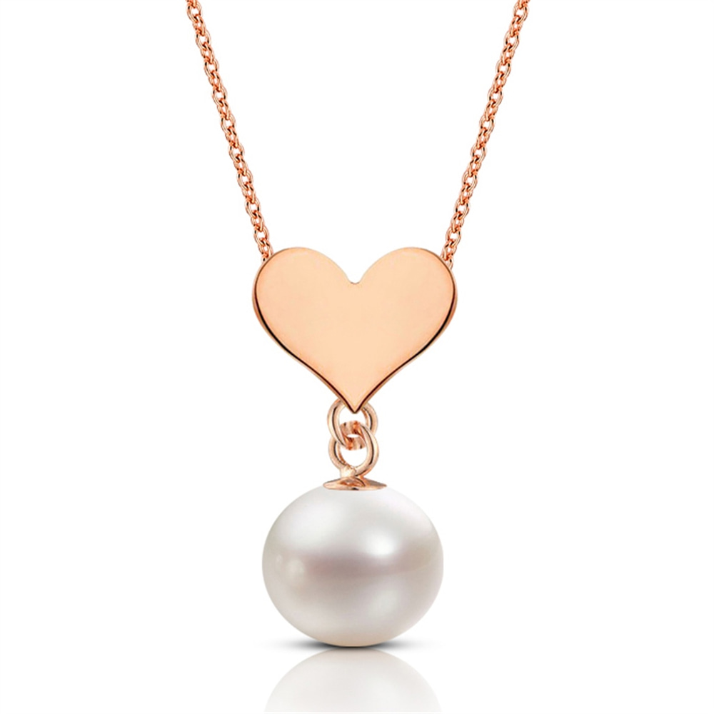Goldstore-İncili Kalp Kolye