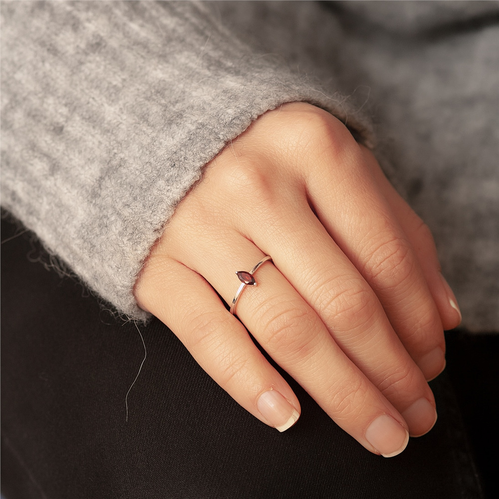 Goldstore-Markiz Garnet Taşlı Yüzük