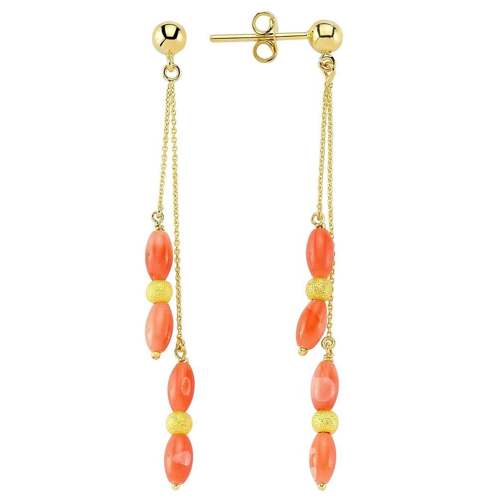 Goldstore-Mercan Sallantılı Küpe