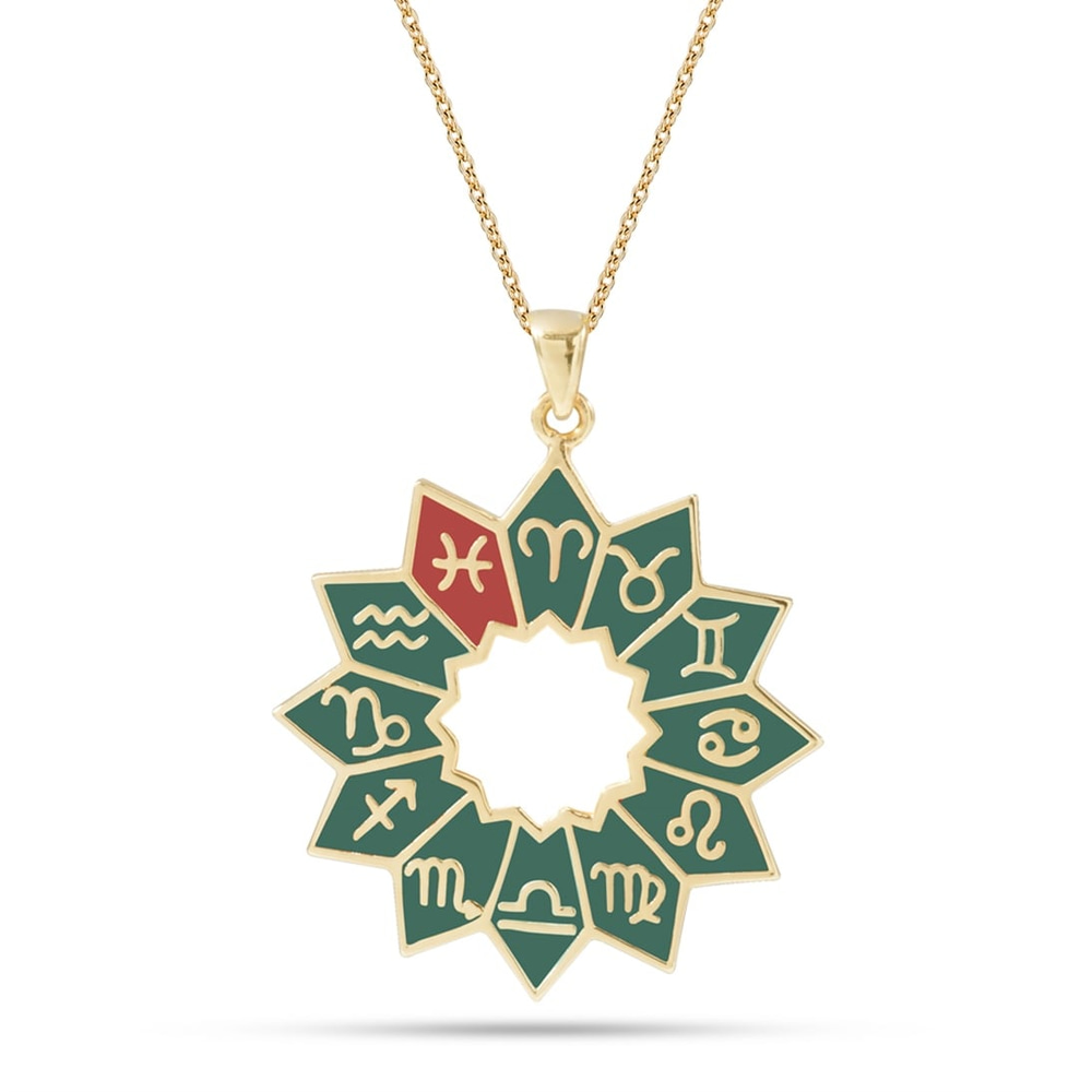 Goldstore-Mineli Balık Burcu Kolye