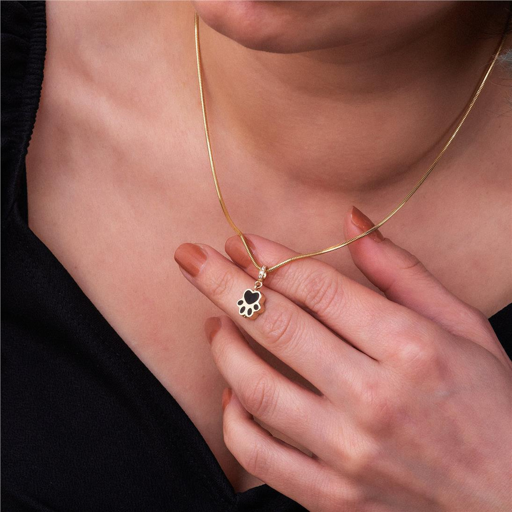 Goldstore-Paw Print Urn Necklace