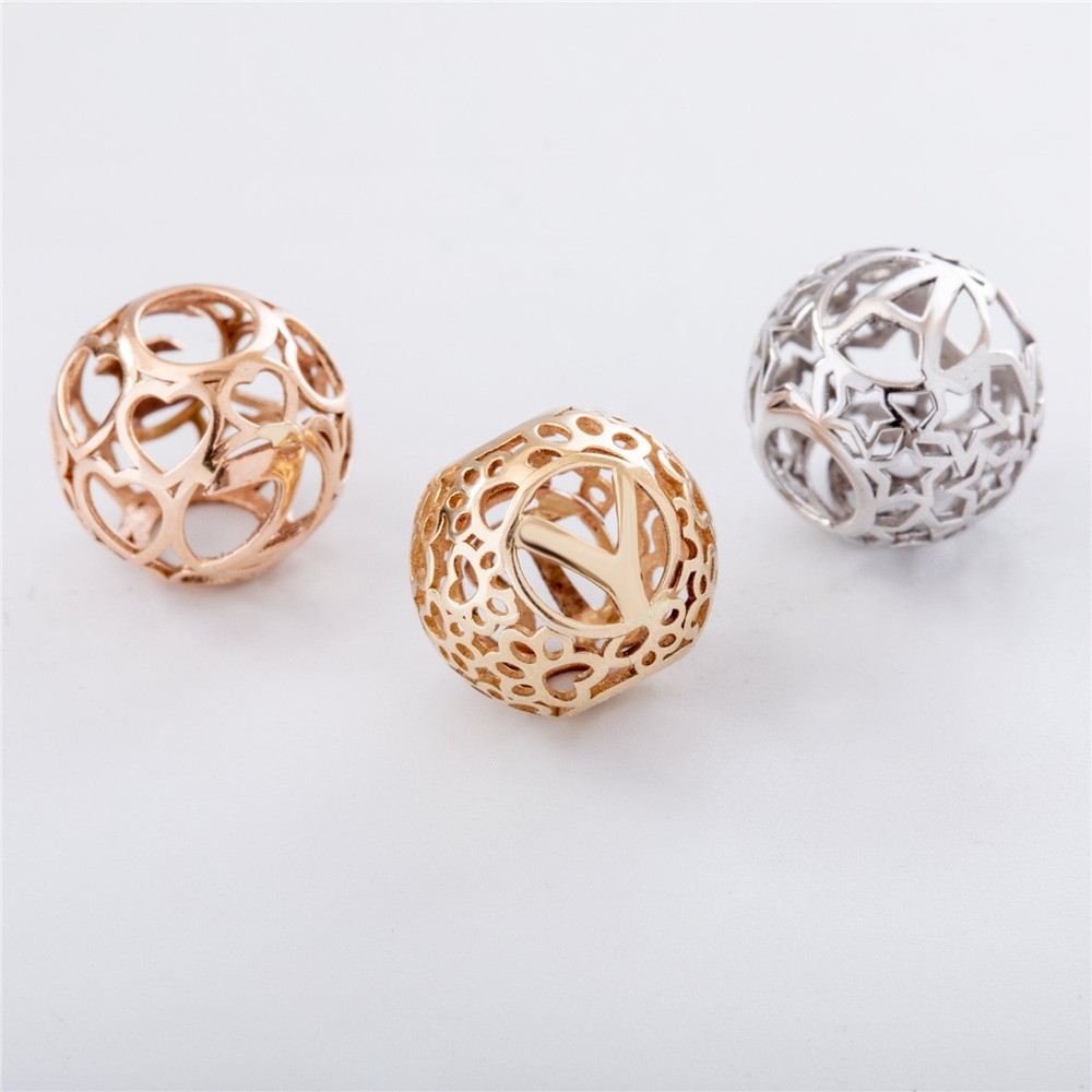 Goldstore-Paw Sphere Ball Urn Pendant 14K 18K Solid Gold, Lantern Necklace For Ashes Of Beloved Pet, Customized Paw Pattern Cage Cremation Urn Pendant