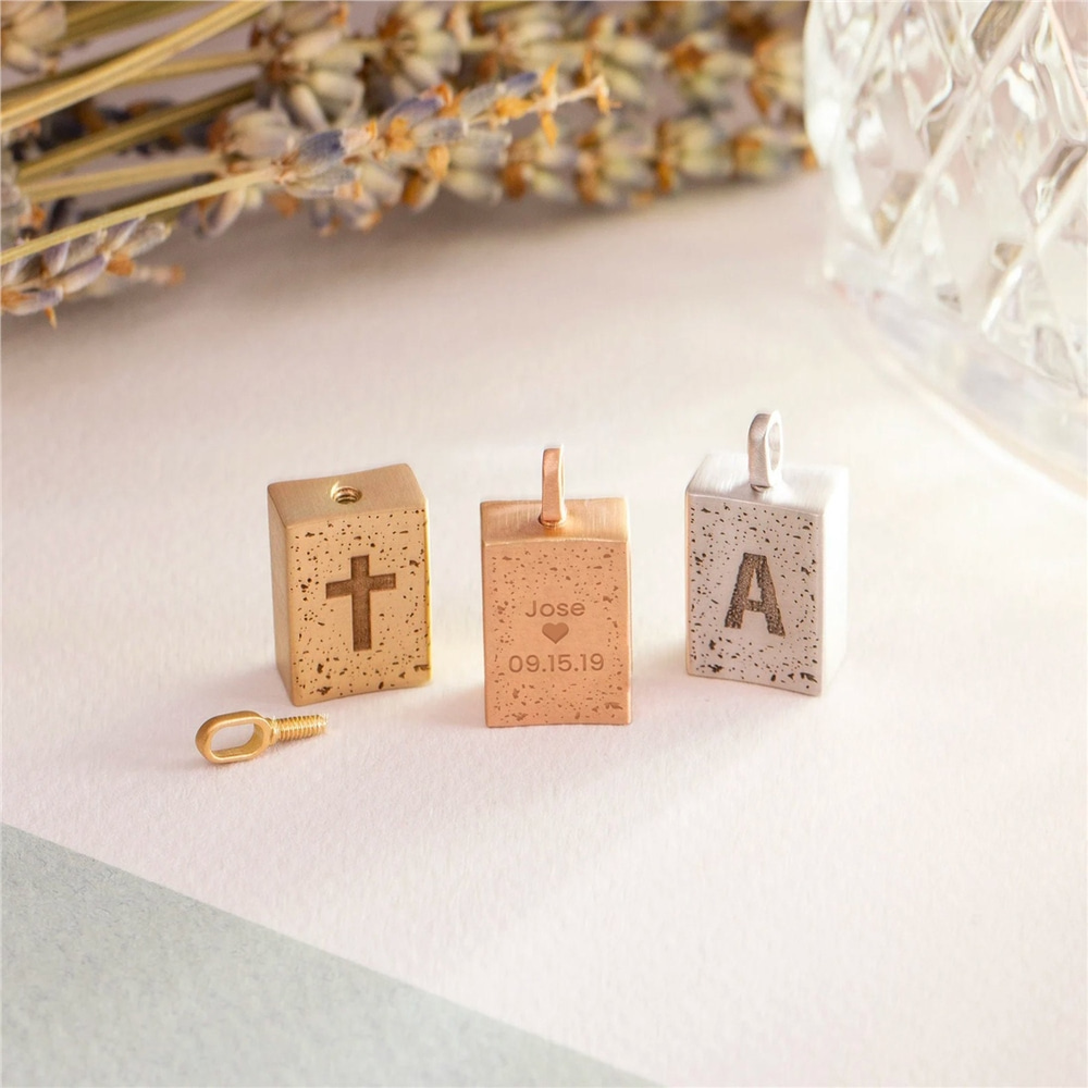 Goldstore-Personalized Cross Bible Cremation Pendant Necklace in 14K 18K Solid, Memorial Pendant for Ashes, Vintage Jewelry, Keepsake Pet Urn Pendant