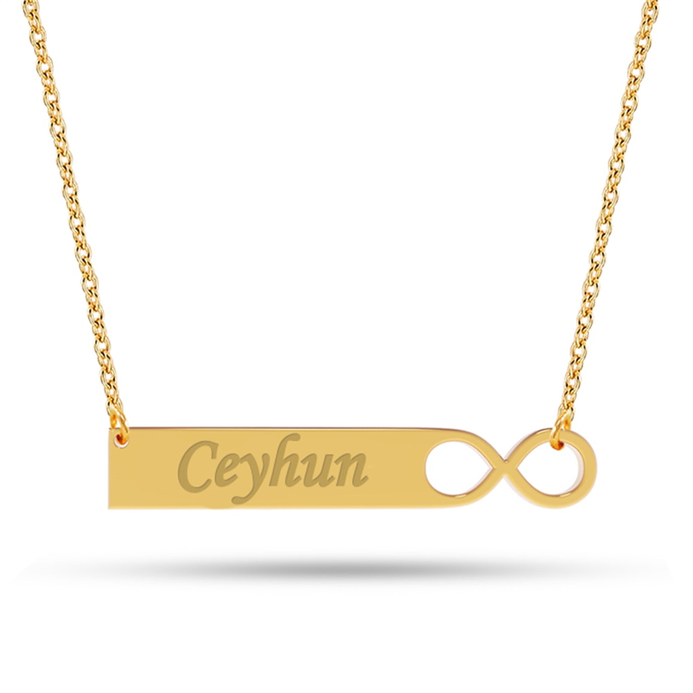 Goldstore-Plaka İsim Kolye