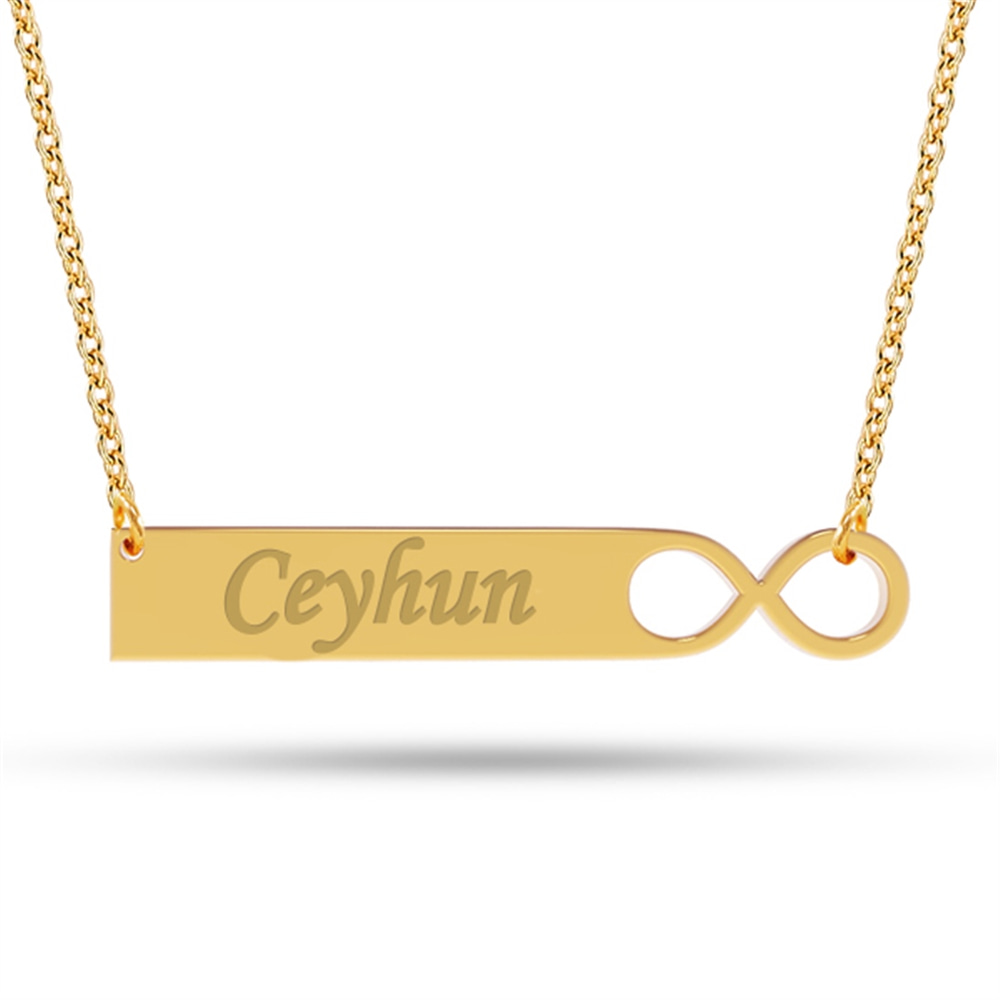 Goldstore-Plaka İsim Kolye