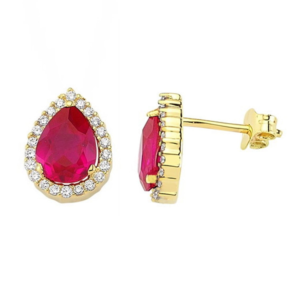 Goldstore-Renkli Taşlı Anturaj Küpe