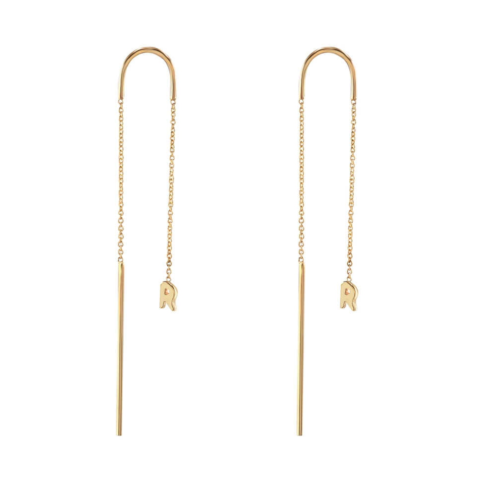 Goldstore-Sallantılı Harf Küpe