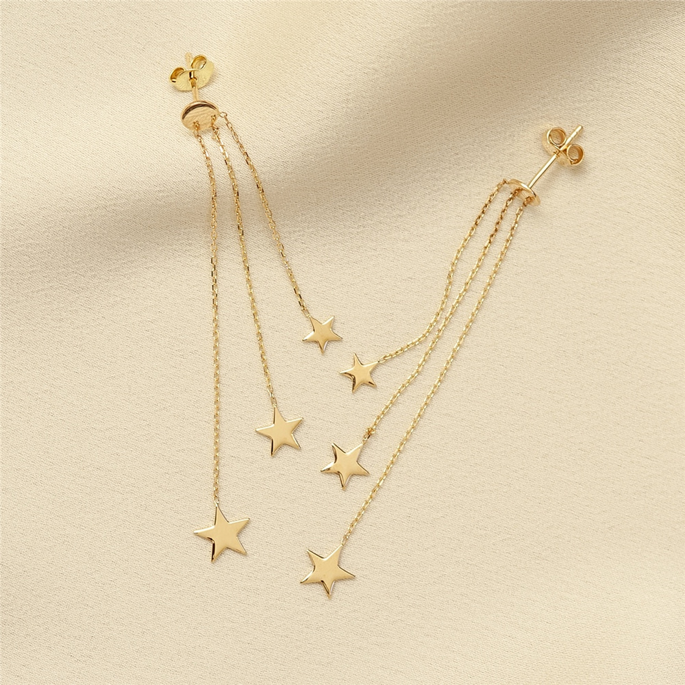 Goldstore-Sallantılı Yıldız Küpe