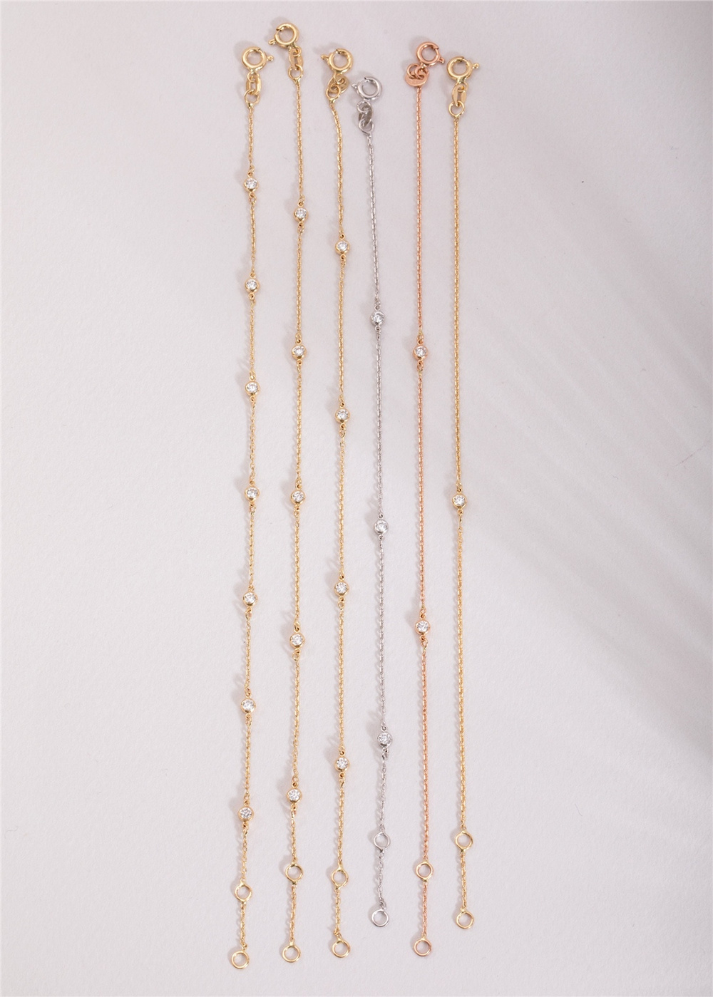 Goldstore-Solo or Choir Diamond Solitary Bracelet - Dainty 14K Solid Gold Diamond Bracelet for Every Day