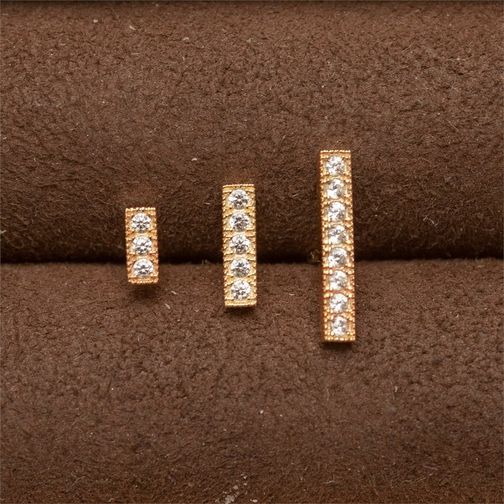 Goldstore-Taşlı Çubuk Küpe