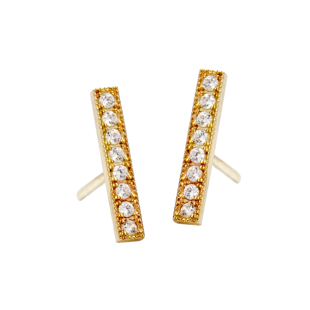 Goldstore-Taşlı Çubuk Küpe