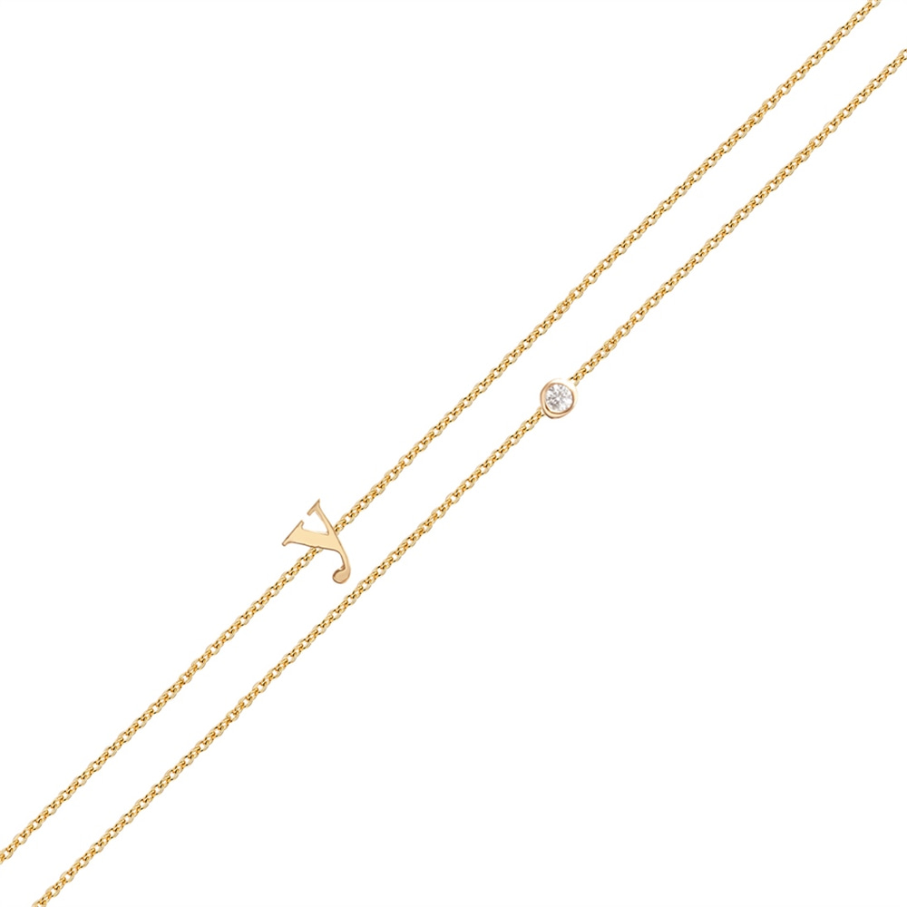Goldstore-Taşlı Harf Bileklik
