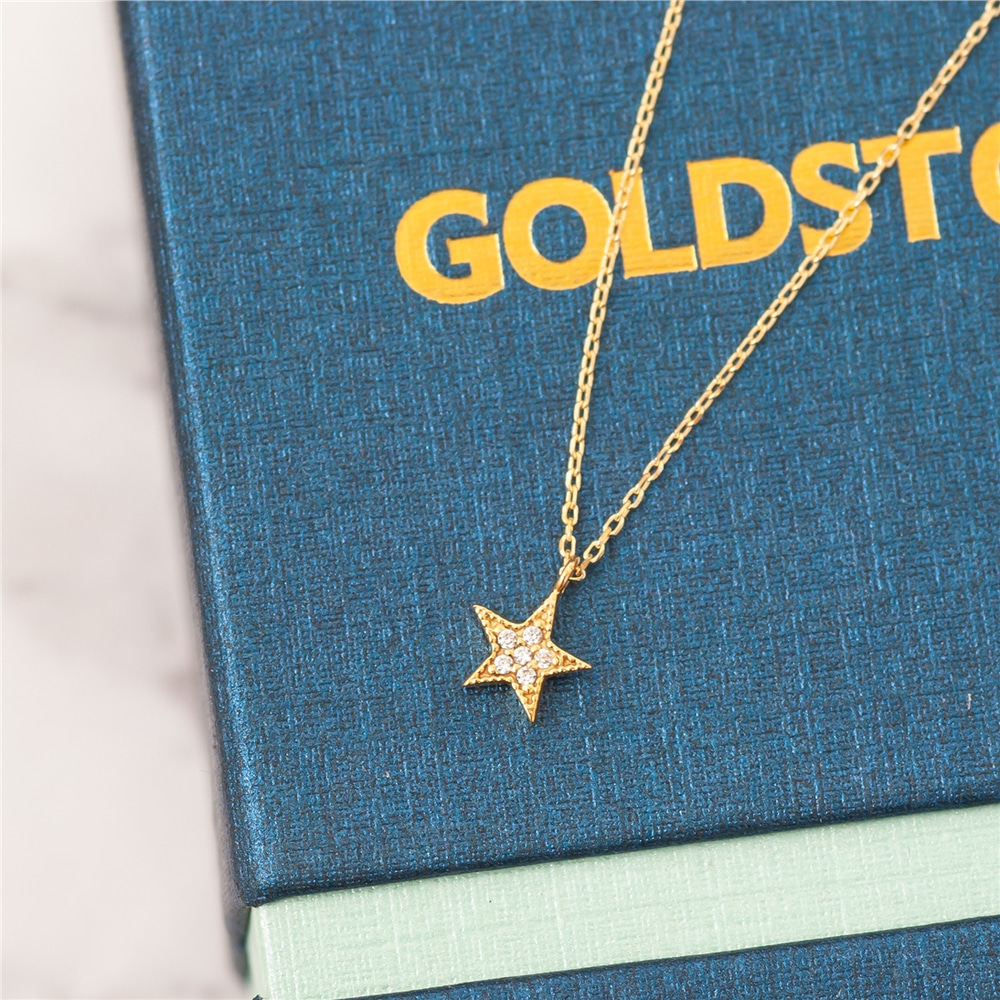 Goldstore-Taşlı Yıldız Kolye