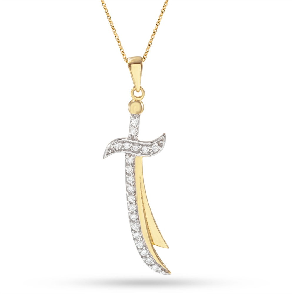 Goldstore-Taşlı Zülfikar Kılıcı Kolye