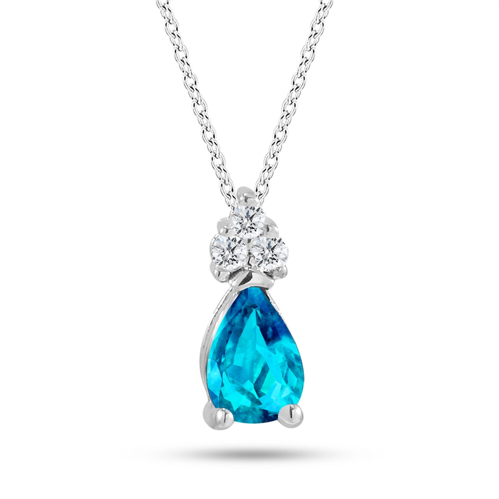 Goldstore-Topaz Taşlı 0.05 ct. Pırlanta Kolye