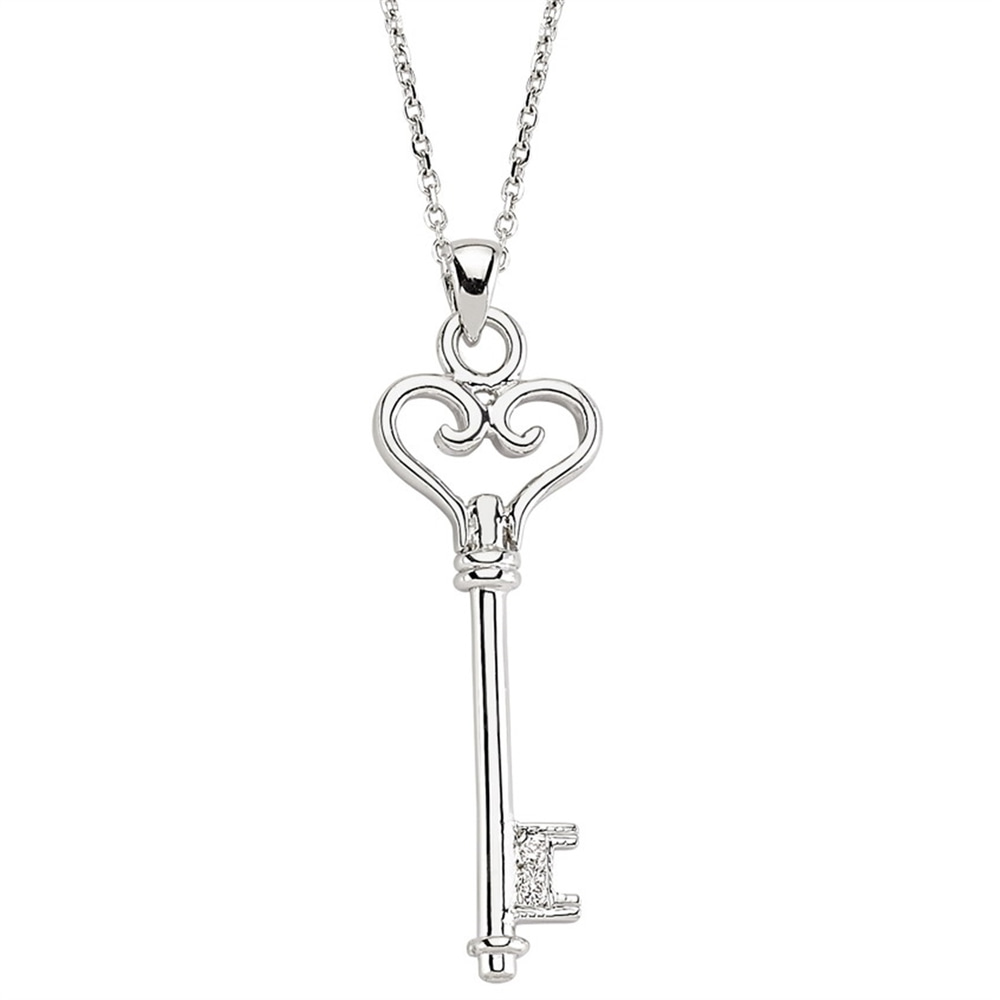 Goldstore-URL 0.02 ct. Pırlanta Anahtar Kolye
