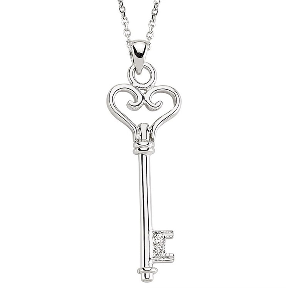 Goldstore-URL 0.02 ct. Pırlanta Anahtar Kolye