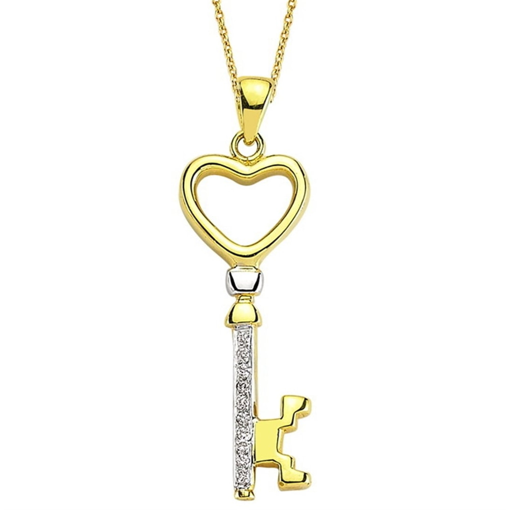 Goldstore-URL 0.04 ct. Pırlanta Anahtar Kolye