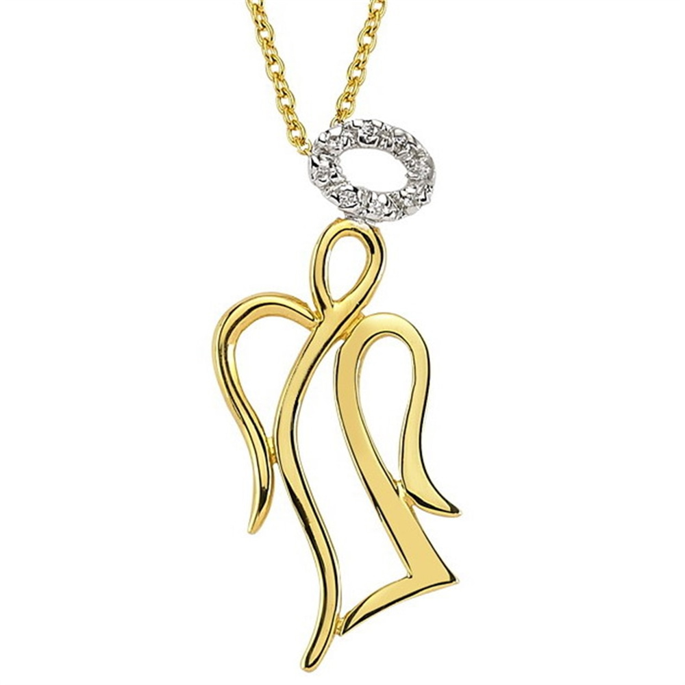 Goldstore-URL 0.04 ct. Pırlanta Melek Kolye