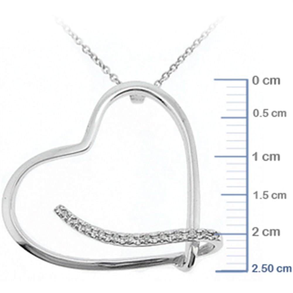 Goldstore-URL 0.05 ct. Pırlanta Kalp Kolye