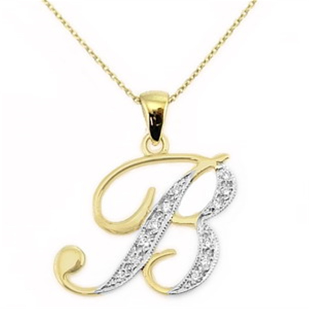 Goldstore-URL 0.06 ct. Pırlanta Harf Kolye