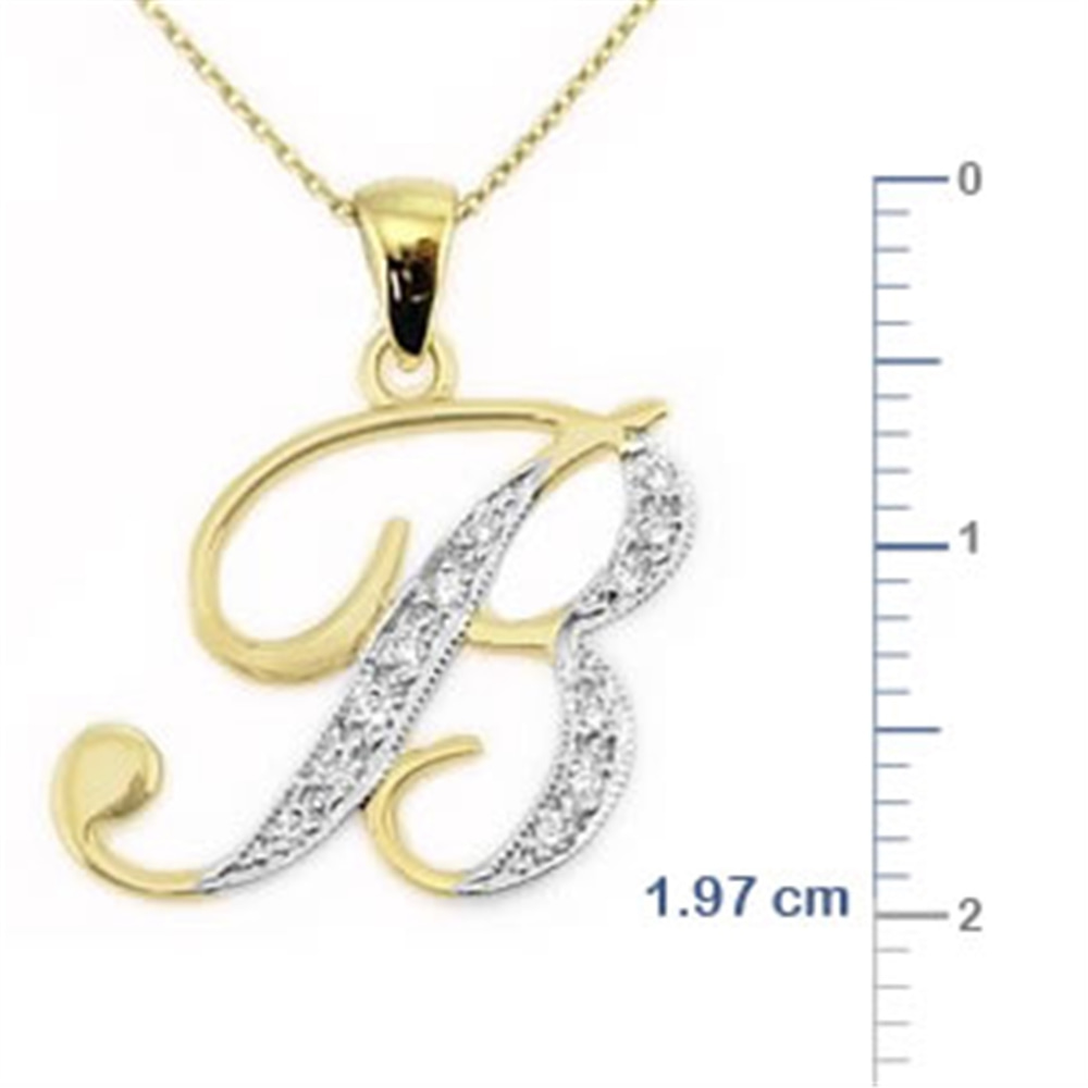 Goldstore-URL 0.06 ct. Pırlanta Harf Kolye