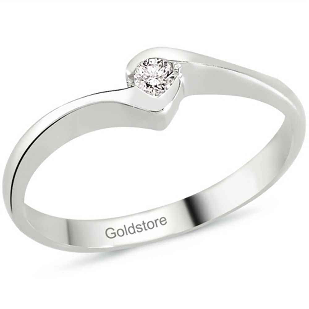 Goldstore-URL 0.06 ct. Pırlanta Tektaş Yüzük