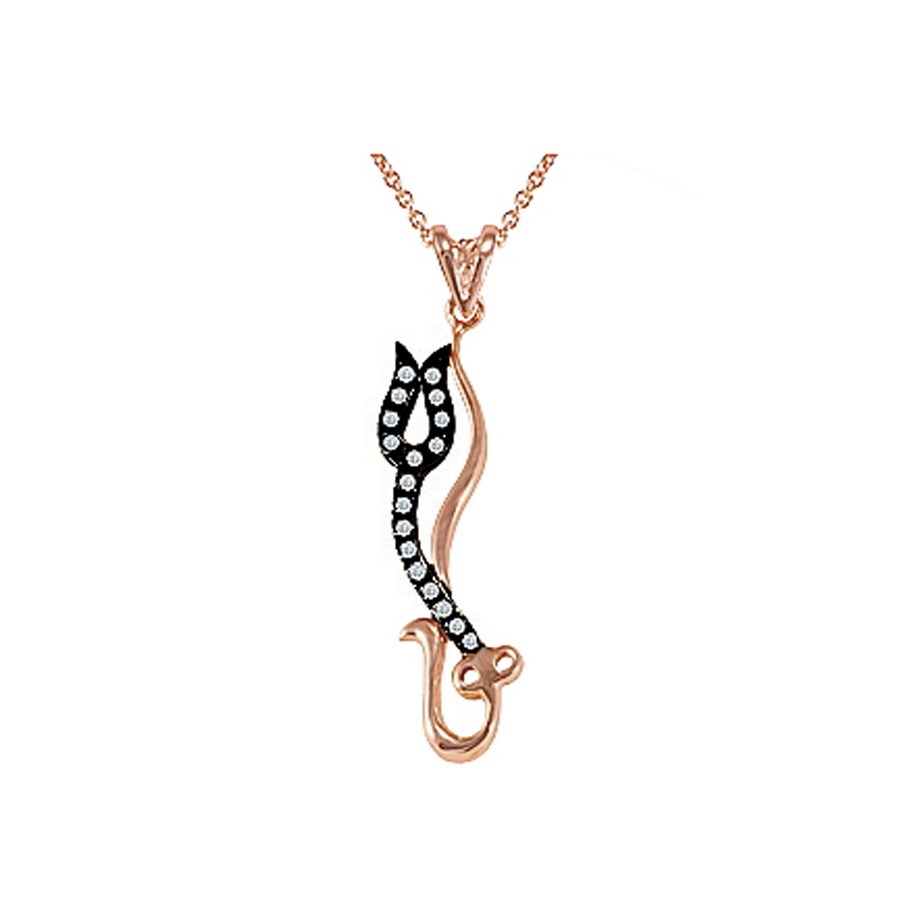 Goldstore-URL 0.08 ct. Pırlanta Çiçek Fantezi Kolye