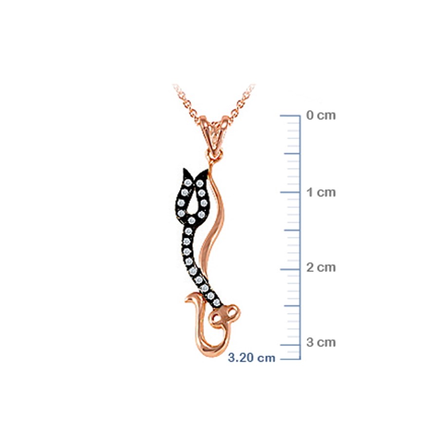 Goldstore-URL 0.08 ct. Pırlanta Çiçek Fantezi Kolye