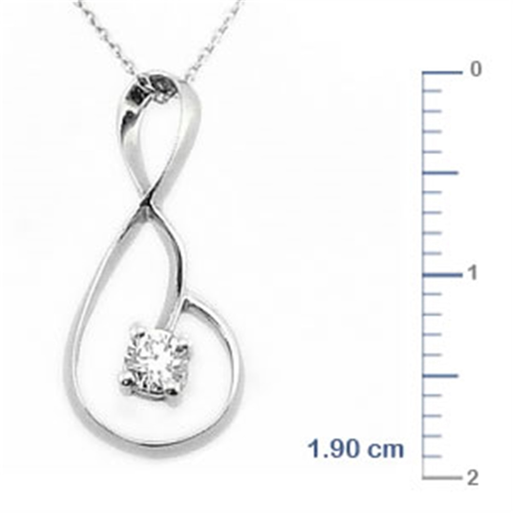 Goldstore-URL 0.1 ct. Pırlanta Tektaş Kolye
