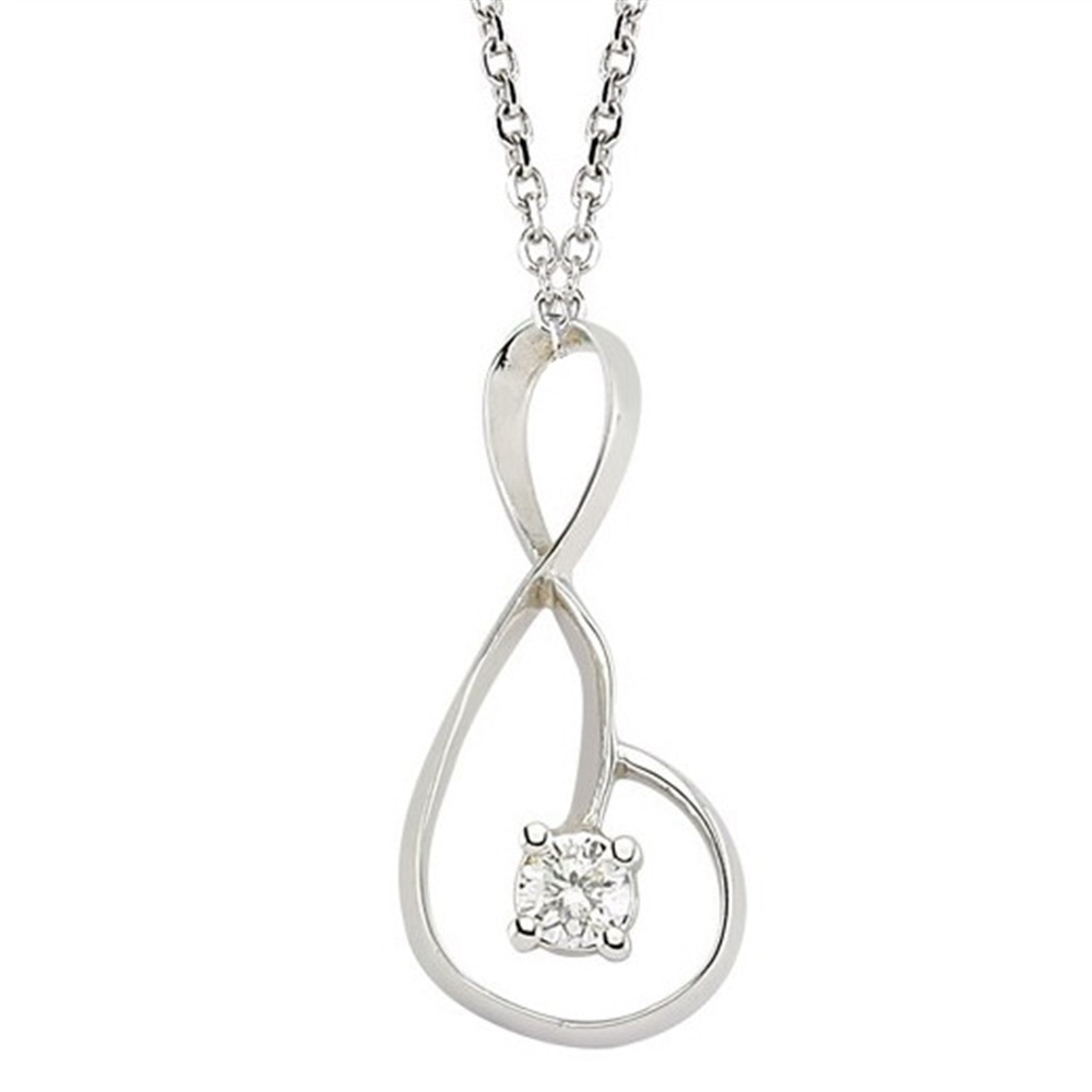 Goldstore-URL 0.1 ct. Pırlanta Tektaş Kolye